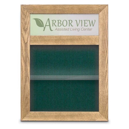 United Visual Products Outdoor Enclosed Combo Board, 48"x36", Gold Frame/Burgundy & Pumice UVCB4836ODG-BURGUN-PUMICE